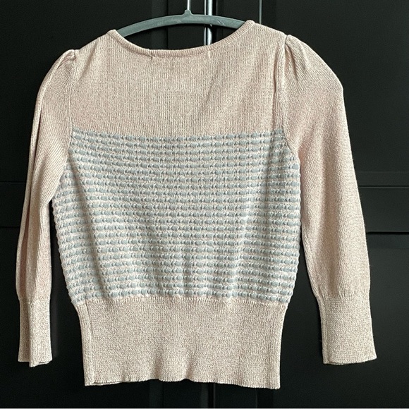 EUC Pale Pink & Blue Cropped Cardigan (S) - Picture 7 of 7